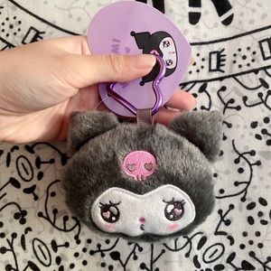 Sanrio Kuromi Emo Kyun Series Carabiner Coin Purse Keychain from Japan